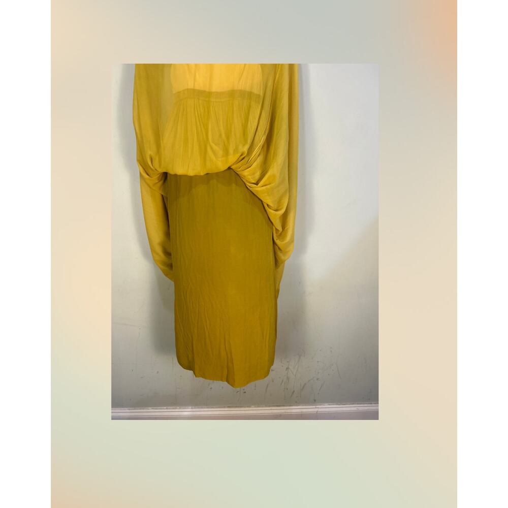 Vintage 1960s Safinia Upcycled Gossamer Avocado Pink Empire Evening Gown XS - Picture 5 of 7